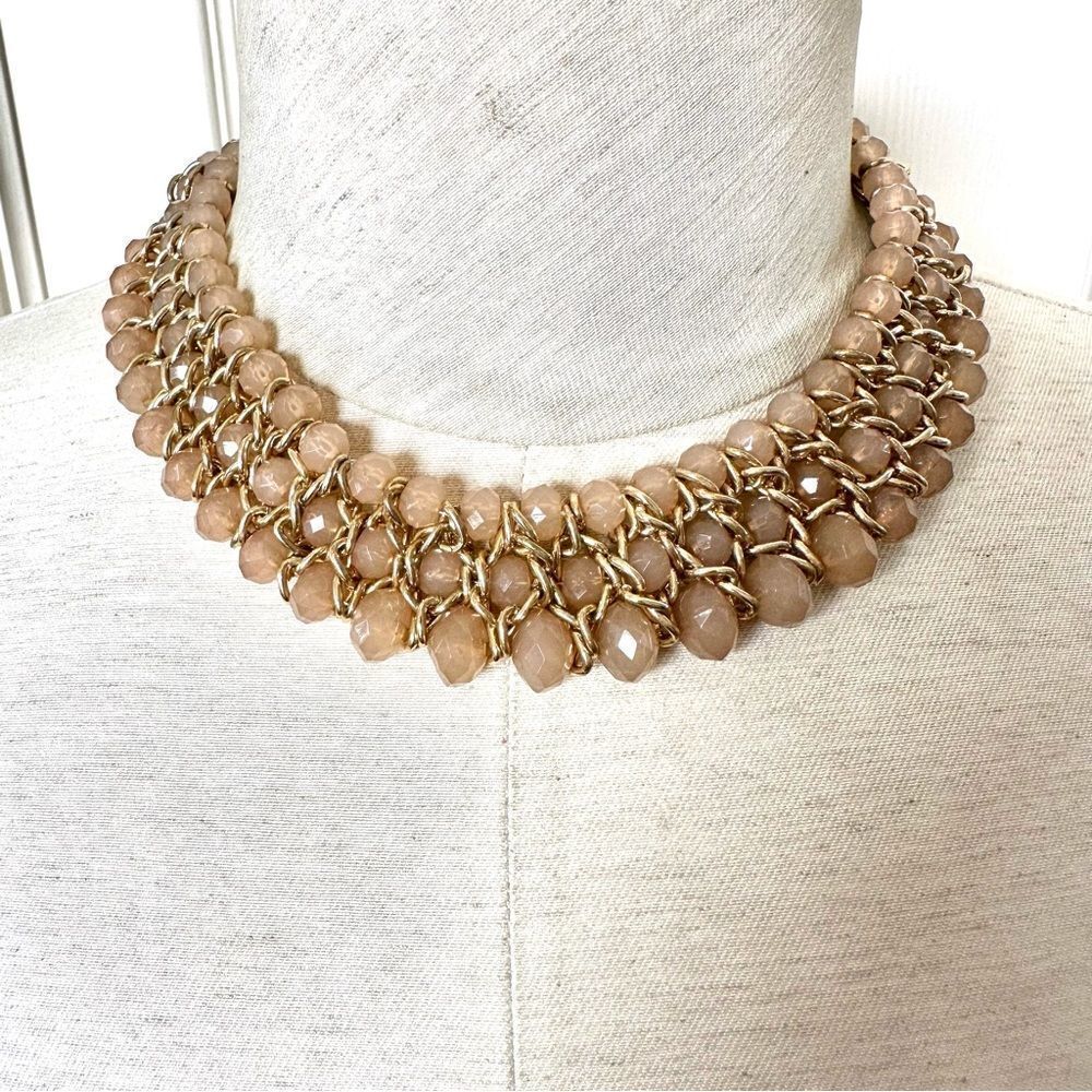 NY collection Peach gold tone choker necklace